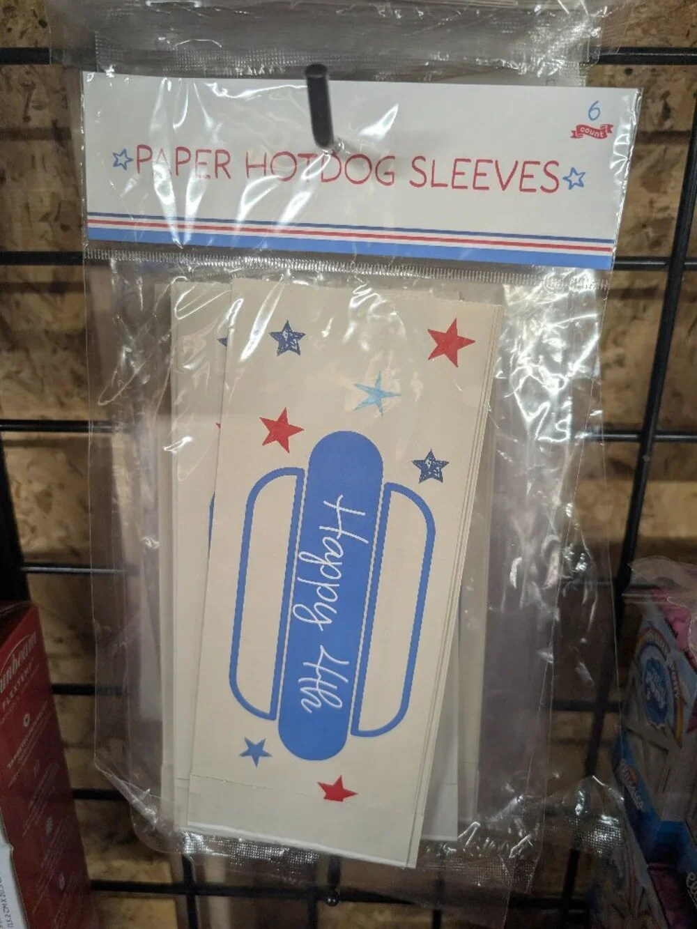 Patriotic Paper Hotdog Sleeves 6 Count - Bundle Discount Available!